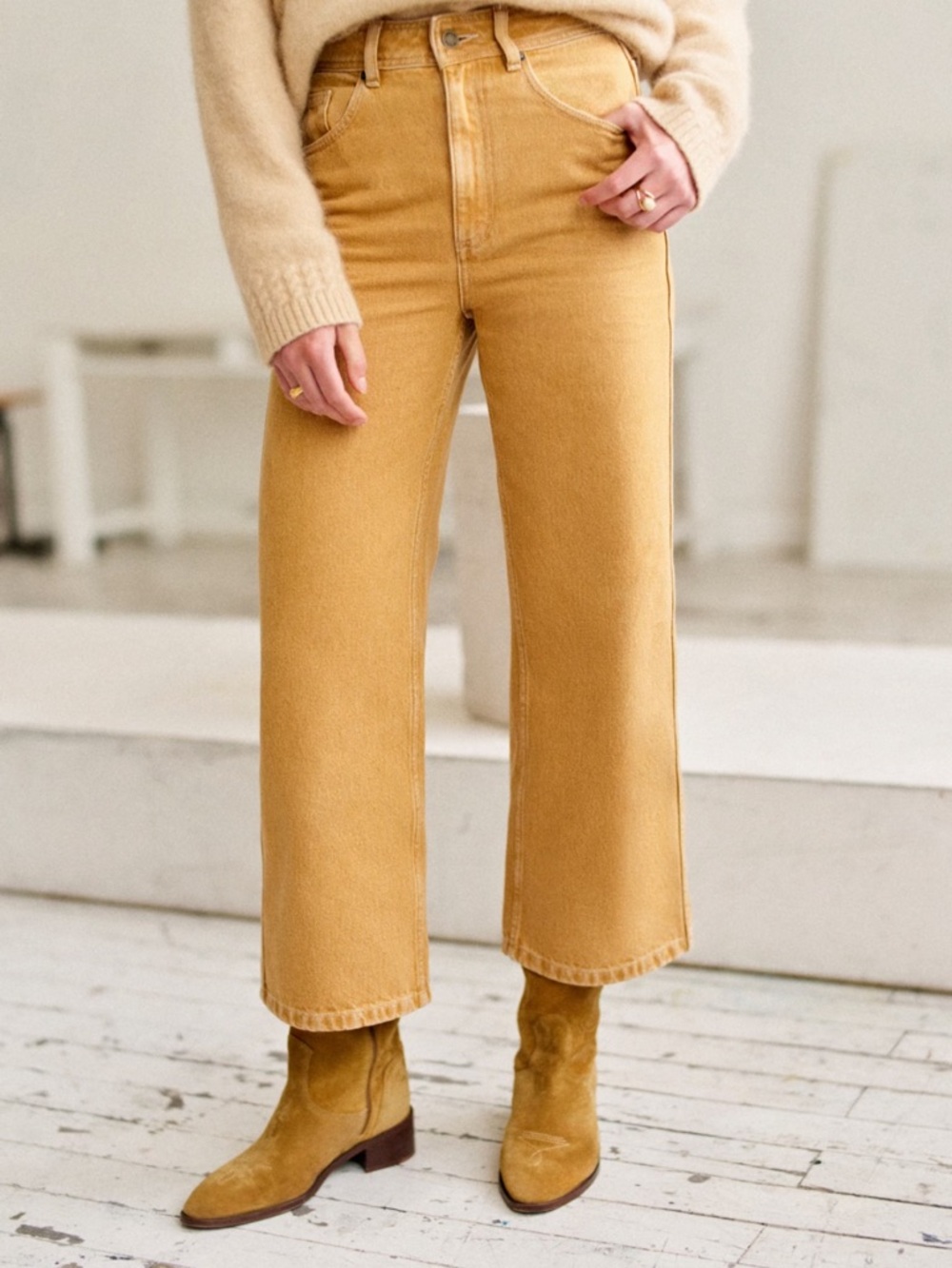 🆕 Sézane Le Crop - Ochre